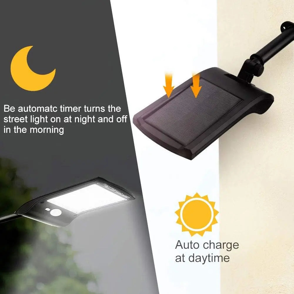 Solar Lights Outdoor LED Solar Powered Security Lights Motion Sensor Wall Lamp Bright Waterproof Solar Lamp with 180° Adjustable