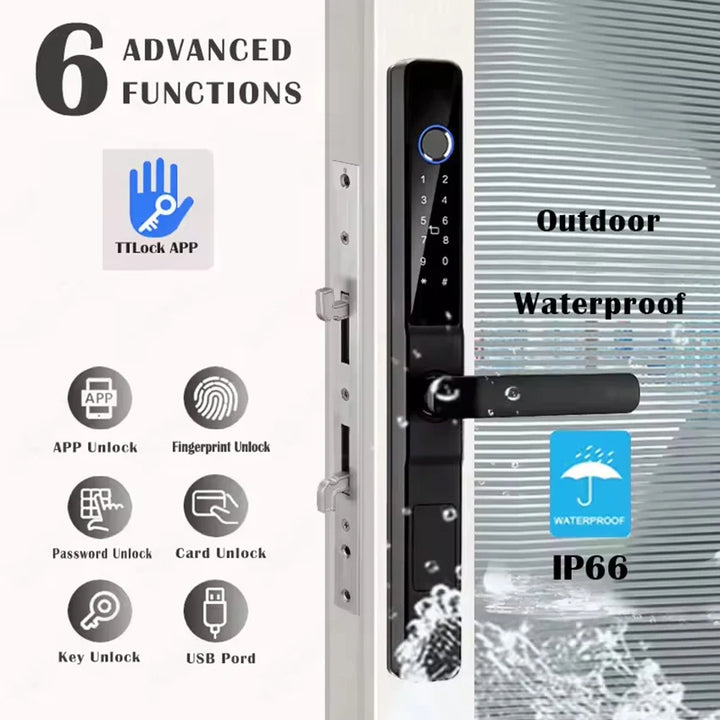 Slim 3.5cm Waterproof Aluminum Smart Door Lock