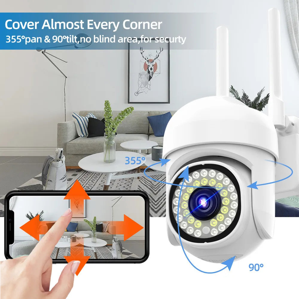 Outdoor 1.5-inch WiFi dome camera, high-definition full-color night vision, outdoor waterproof design, supports remote mobile mo