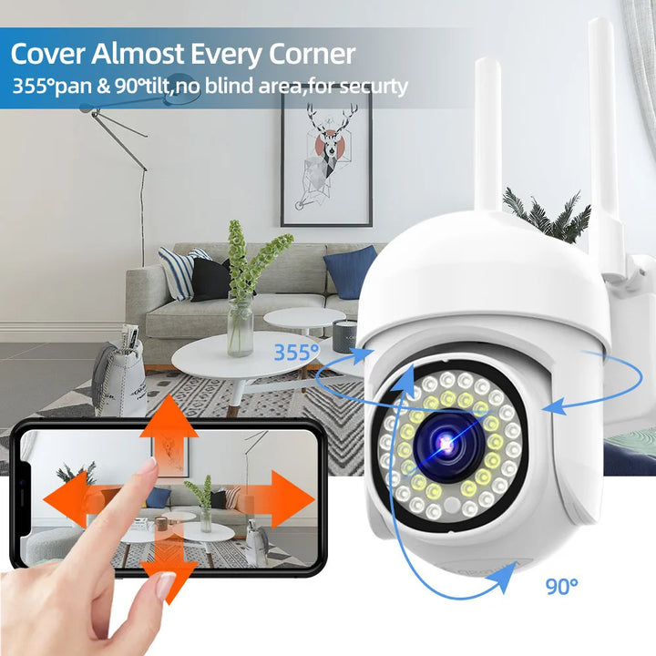 Outdoor 1.5-inch WiFi dome camera, high-definition full-color night vision, outdoor waterproof design, supports remote mobile mo