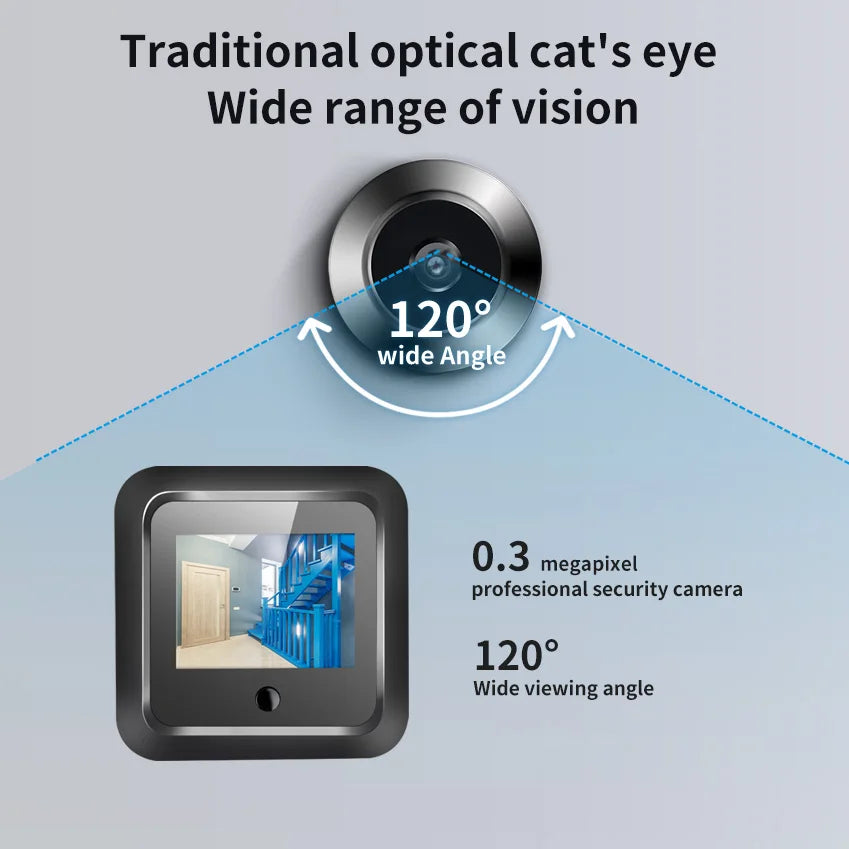 New 2.4 Inch Peephole 120° Smart Digital Door Viewer
