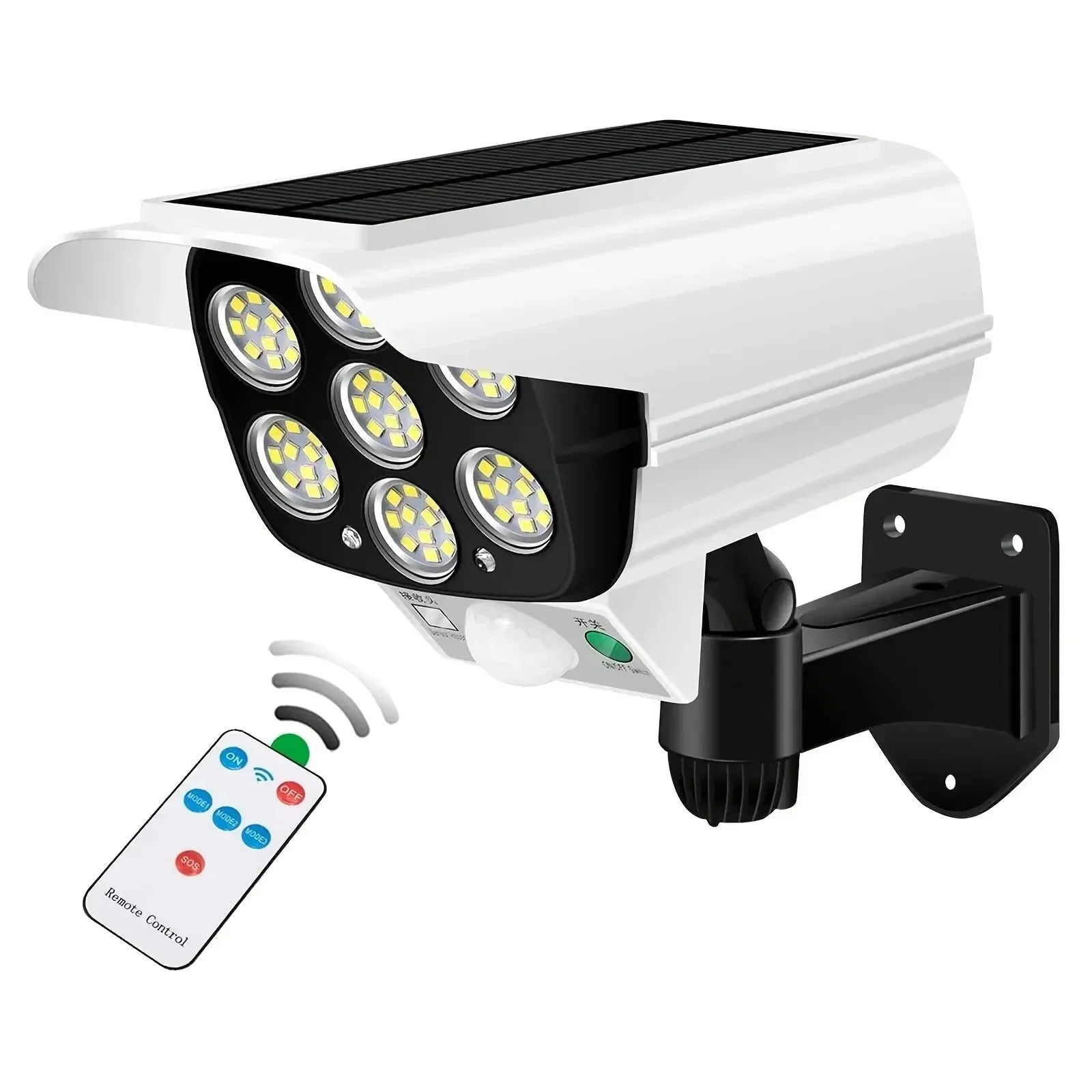 Solar Street Lights Outdoor Waterproof Security Motion Sensor LED Lamp with 3 Lighting Mode Solar Lights for Garden Path Decor