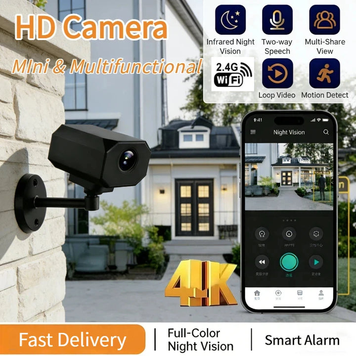 4K WiFi Security Camera Indoor Wireless Mini Home IP Camera