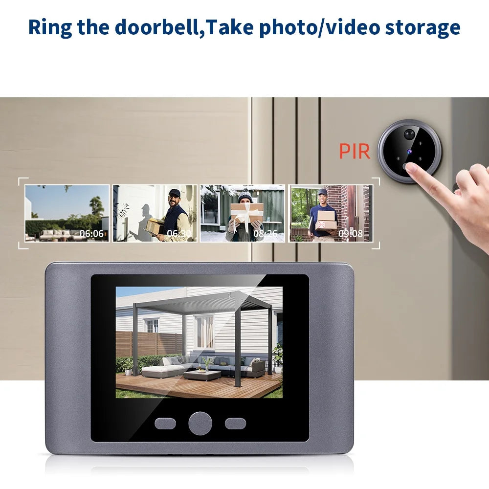 720P Smart Home Security Peephole Video Doorbell
