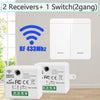 Wireless 433MHz Smart Switch Light 1/2/3Gang 86 Wall Panel Switch with Remote Control Relay Receiver 10A 110V 220V For LED Lamp