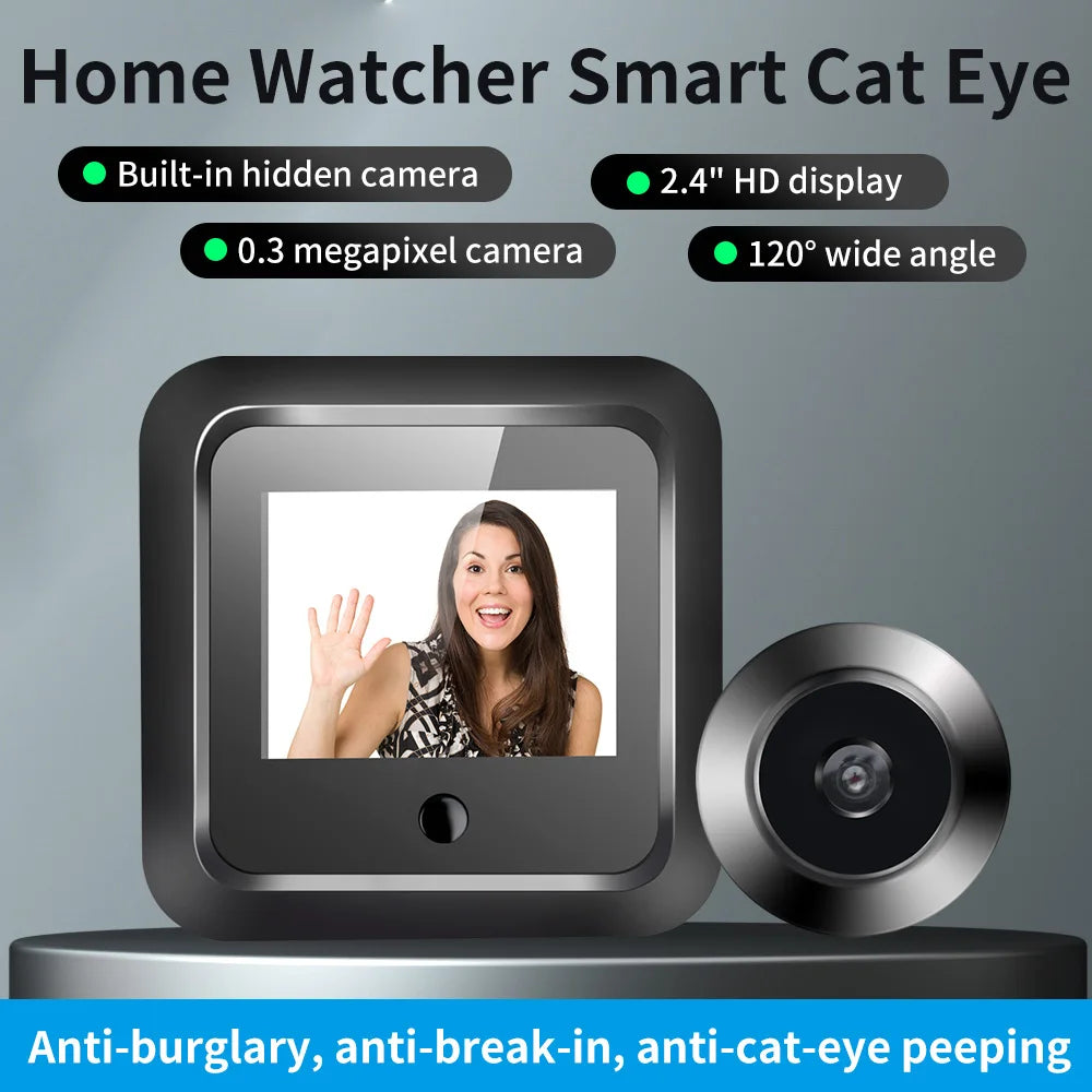 New 2.4 Inch Peephole 120° Smart Digital Door Viewer