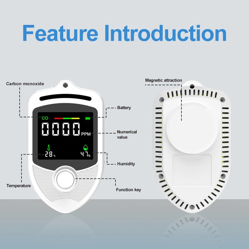 3-in-1 gas detector, used for carbon monoxide and combustible gases, industrial safety equipment tools