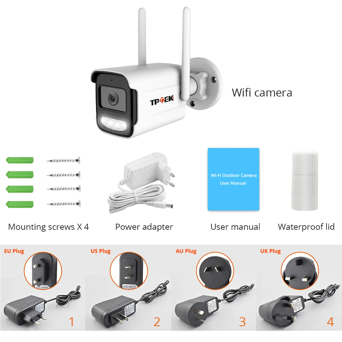 4K 8MP IP Camera Outdoor WiFi Security Camera