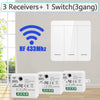 Wireless 433MHz Smart Switch Light 1/2/3Gang 86 Wall Panel Switch with Remote Control Relay Receiver 10A 110V 220V For LED Lamp