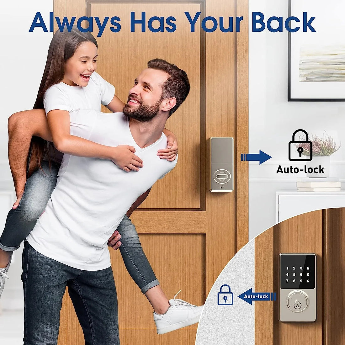 Keyless Entry Door Lock 50 User Codes