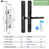 SmarDeer IP65 Waterproof Sliding Door Smart Lock,Tuya WiFi Broken Bridge Aluminum Sliding Door Fingerprint Lock