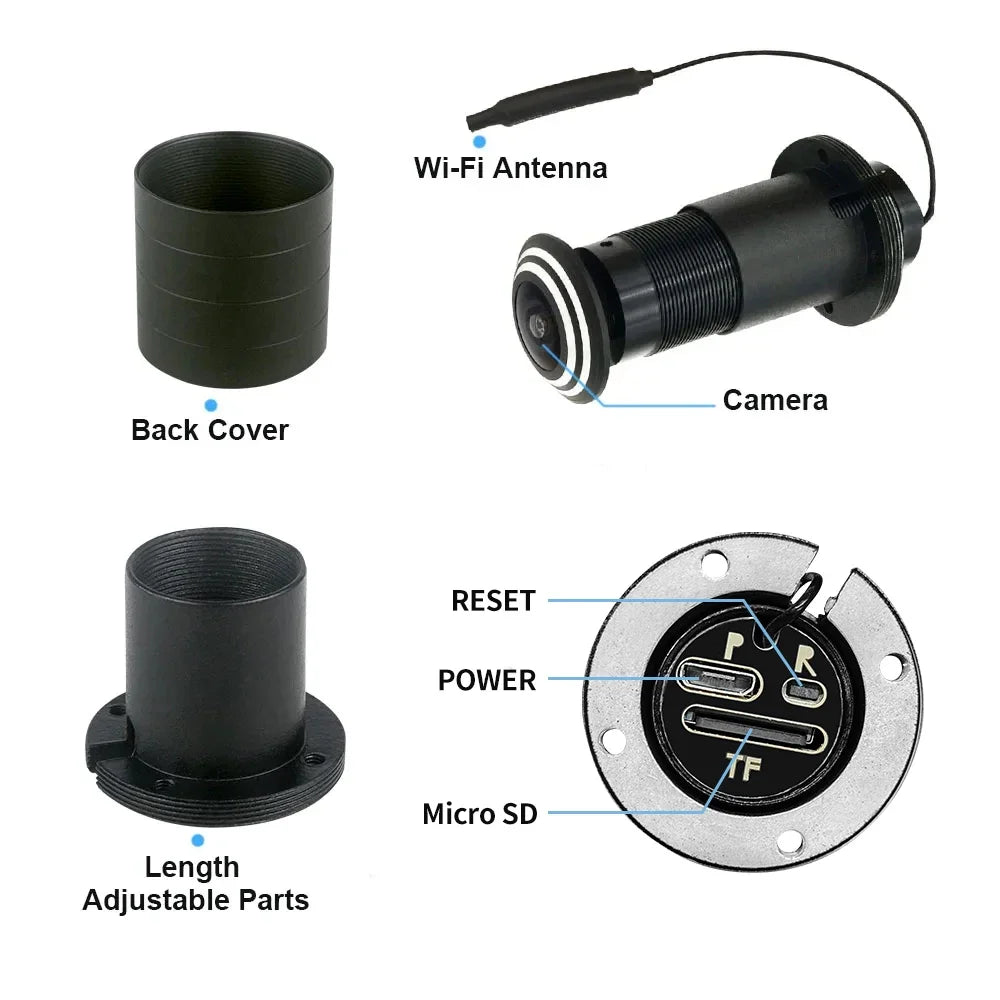 1080P HD Peephole Door Wifi Camera