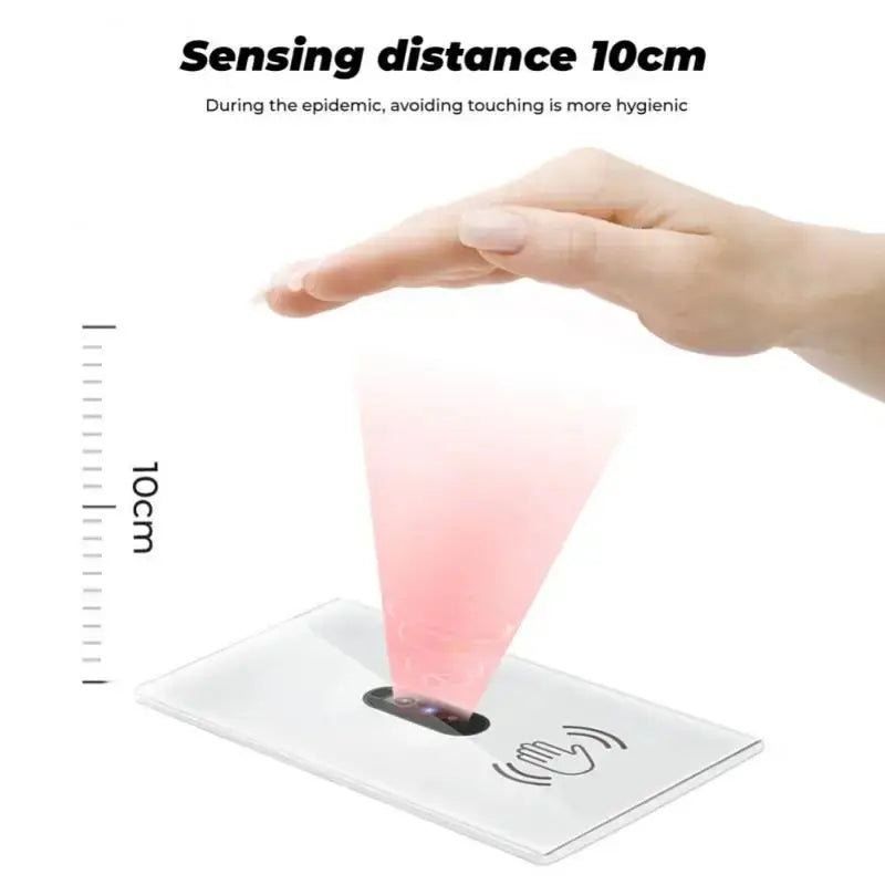 Smart Wall Light Switch Hand Sweep Sensor Infrared Sensor Switch Glass Display Panel Neutral Wire10A No Touch Needed ﻿