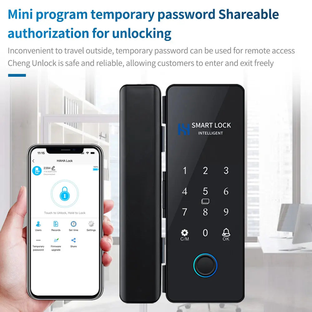 Smart Door Lock For Wooden Sliding Glass Door