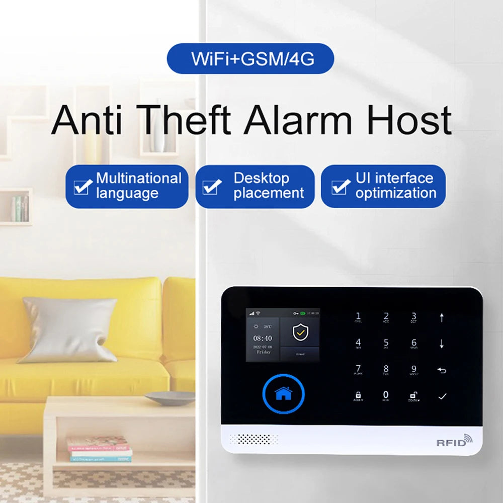 The New Smart Home Security System in 2025, PG-103 4G Tuya APP Wireless Alarm System, WiFi GSM Compatible with All 433MHz Wirele