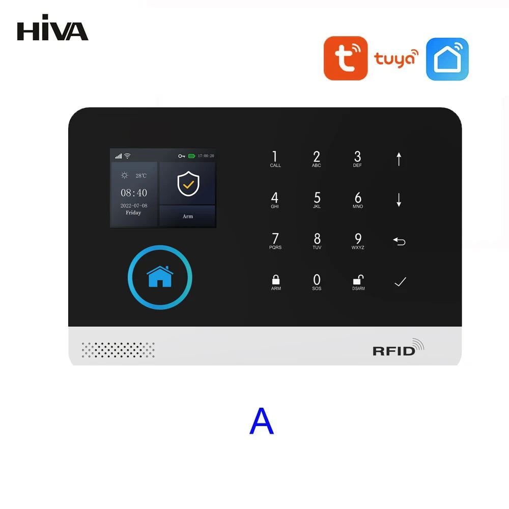 PG-103 Home Security Alarm System Wifi GSM Alarm Intercom Remote Control Autodial 433MHz Detectors IOS Android Tuya APP Control
