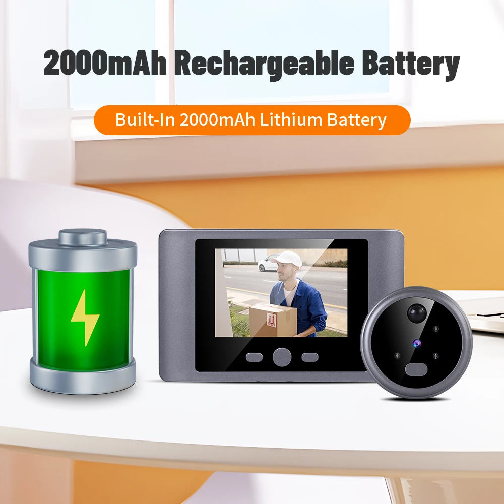 720P Smart Home Security Peephole Video Doorbell
