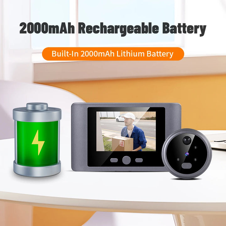 720P Smart Home Security Peephole Video Doorbell