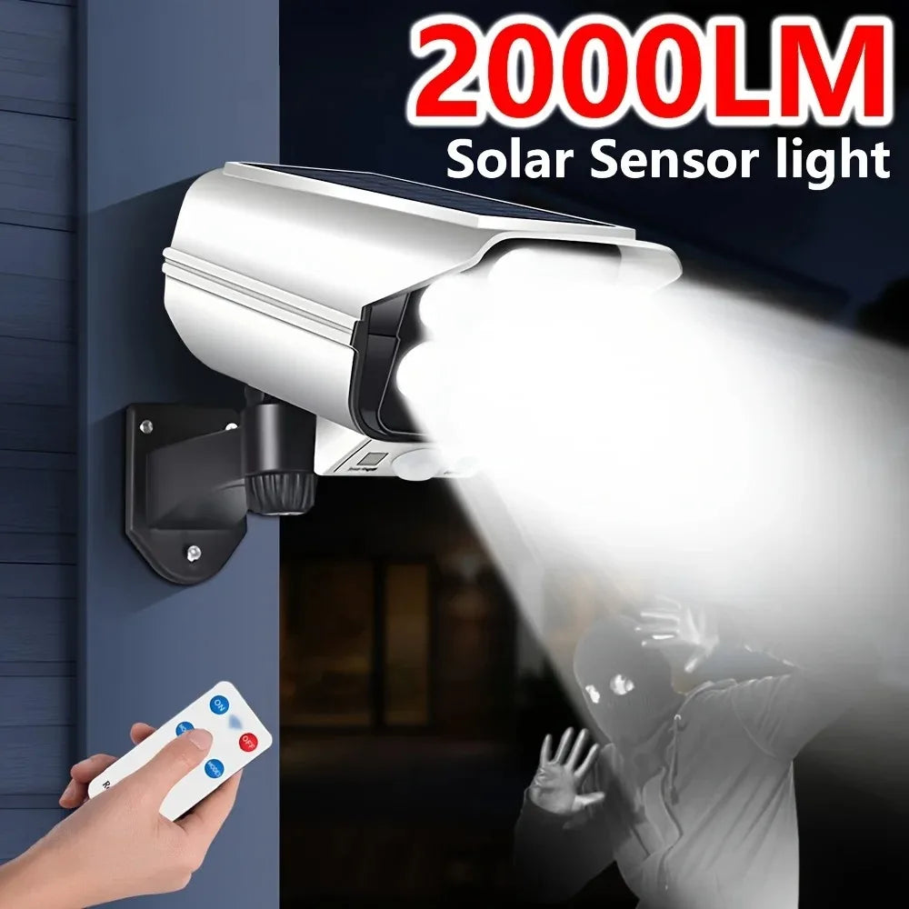 Solar Street Lights Outdoor Waterproof Security Motion Sensor LED Lamp with 3 Lighting Mode Solar Lights for Garden Path Decor