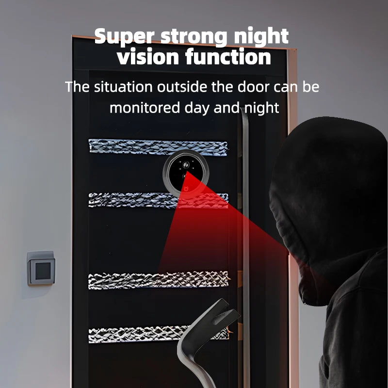 4.3 Inch HD Display Visual Peephole Video Doorbell 145 Degree Angel