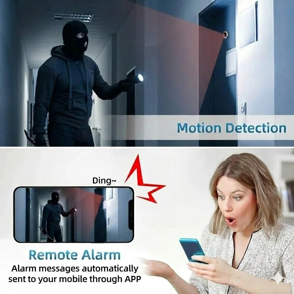 3MP 2K  WiFi Video Door Viewer Peephole Camera, 170° WideAngle