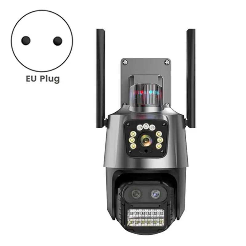 BTLIFE-Outdoor PTZ Camera 9MP 4K HD 8X Hybrid Zoom Triple Lens Dual Screen Wifi IP Camera Alarm CCTV Surveillance EU-Plug Durabl