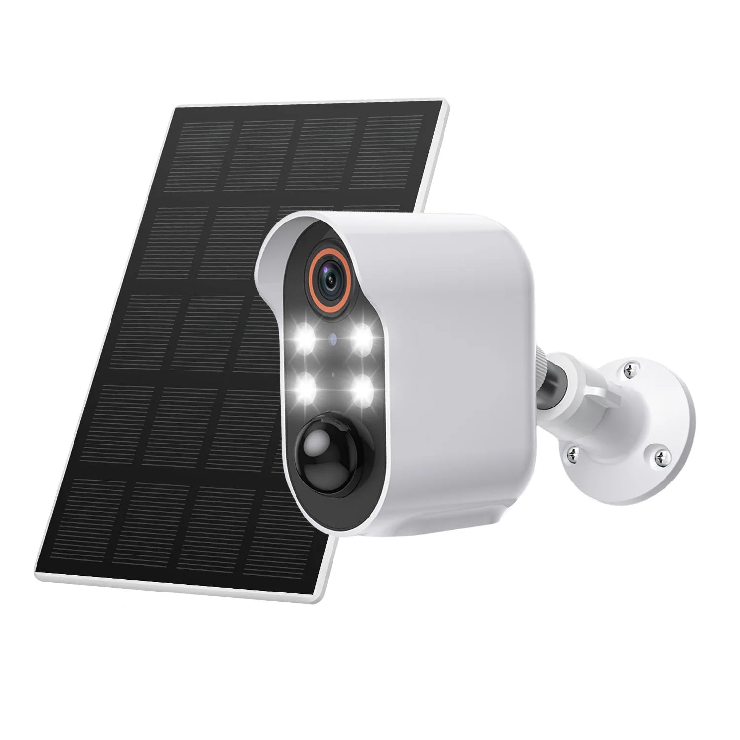 Bull Solar Powered Security Camera Hd Two Way Audio Wireless Outdoor Home Surveillance Waterproof Night Vision Motion Detection