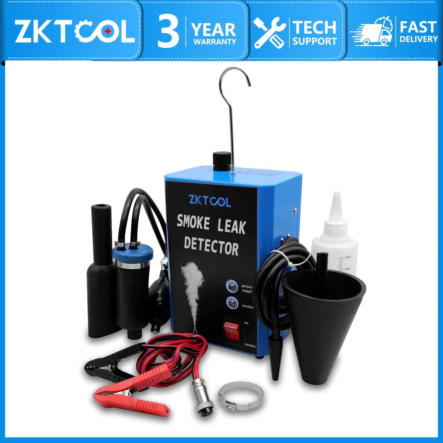 Smoke Leak Detector for Cars and Motorcycles Smoke Machine Diagnostic Tool Vacuum Leak Detection, Fast Smoke Output