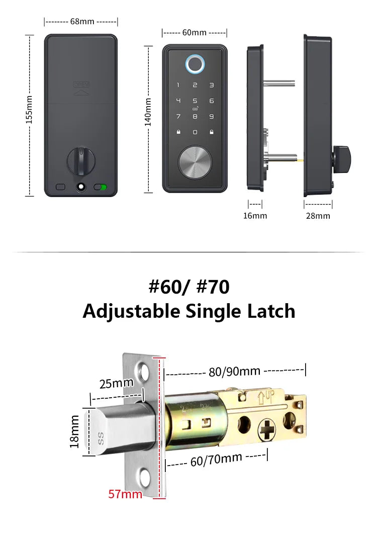 Smart Deadbolt Locks for Front Door Alexa WiFi