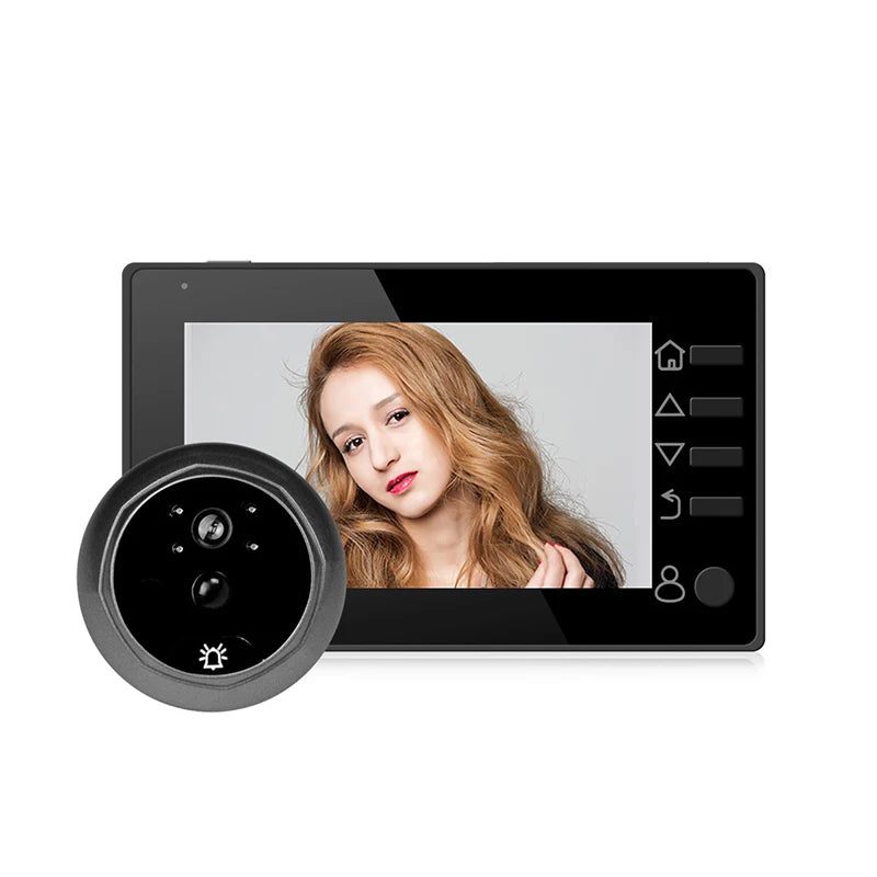 4.3 Inch HD Display Visual Peephole Video Doorbell 145 Degree Angel