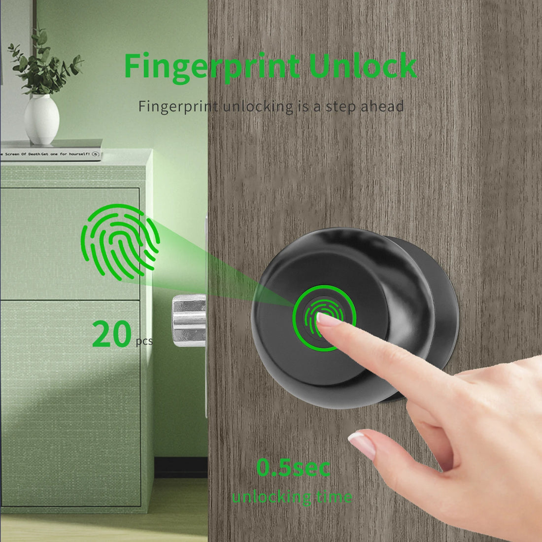 Remote Control Keyless Unlock Fingerprint Electronic Lock
