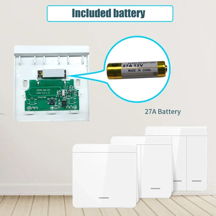 Wireless 433MHz Smart Switch Light 1/2/3Gang 86 Wall Panel Switch with Remote Control Relay Receiver 10A 110V 220V For LED Lamp