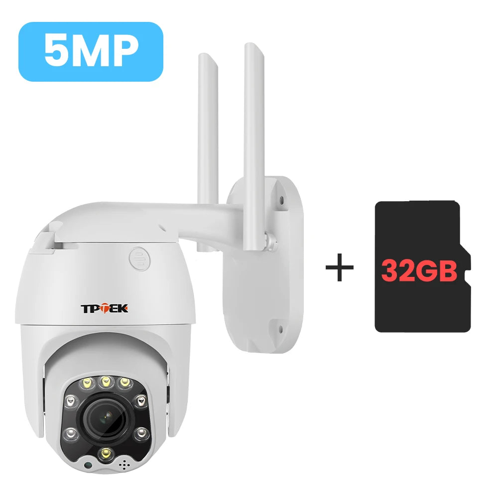 Wifi PTZ IP Camera 5MP 5X Optical Zoom Wi-Fi Security Outdoor CCTV Surveillance Speed Dome Video Camara Color Night Camhi Cam