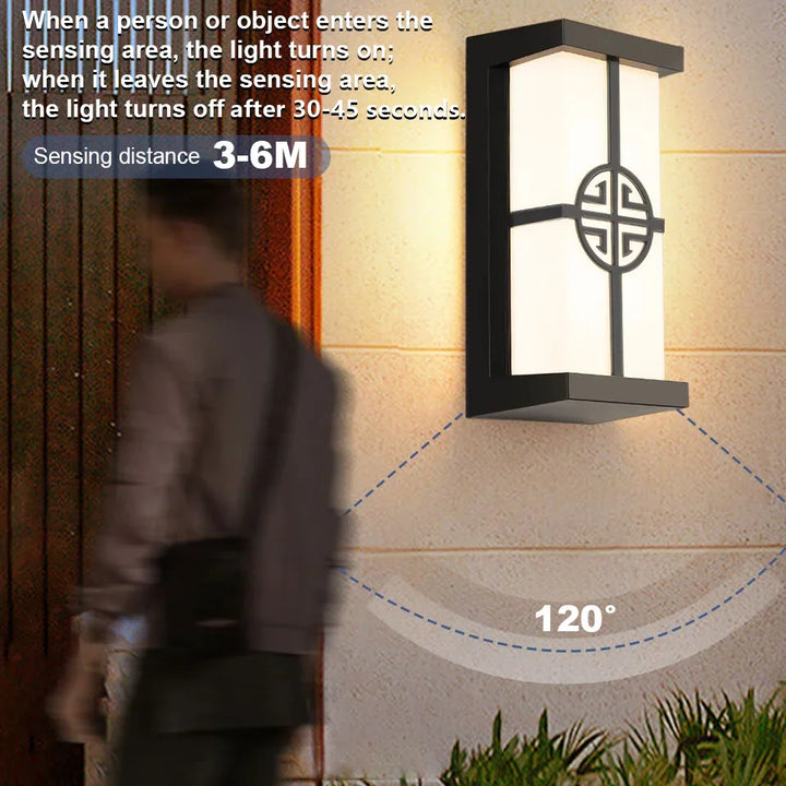 Motion Sensor LED Wall Light 16W Indoor&Outdoor Waterproof IP66 Porch Wall Lamp Home Sconce Decoration Lighting