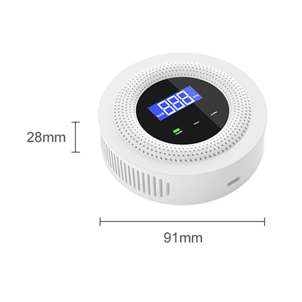 Gas Leak Sensor Digital Display Natural Gas Sniffer APP Remote Control WiFi Natural Gas Detector for LPG Gas Biogas Methane