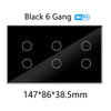 WIFI Smart Touch Light Wall Switch Interruptor Glass Panel 8/10 Gang 147*86mm Work Tuya APP  Whole house intelligent control