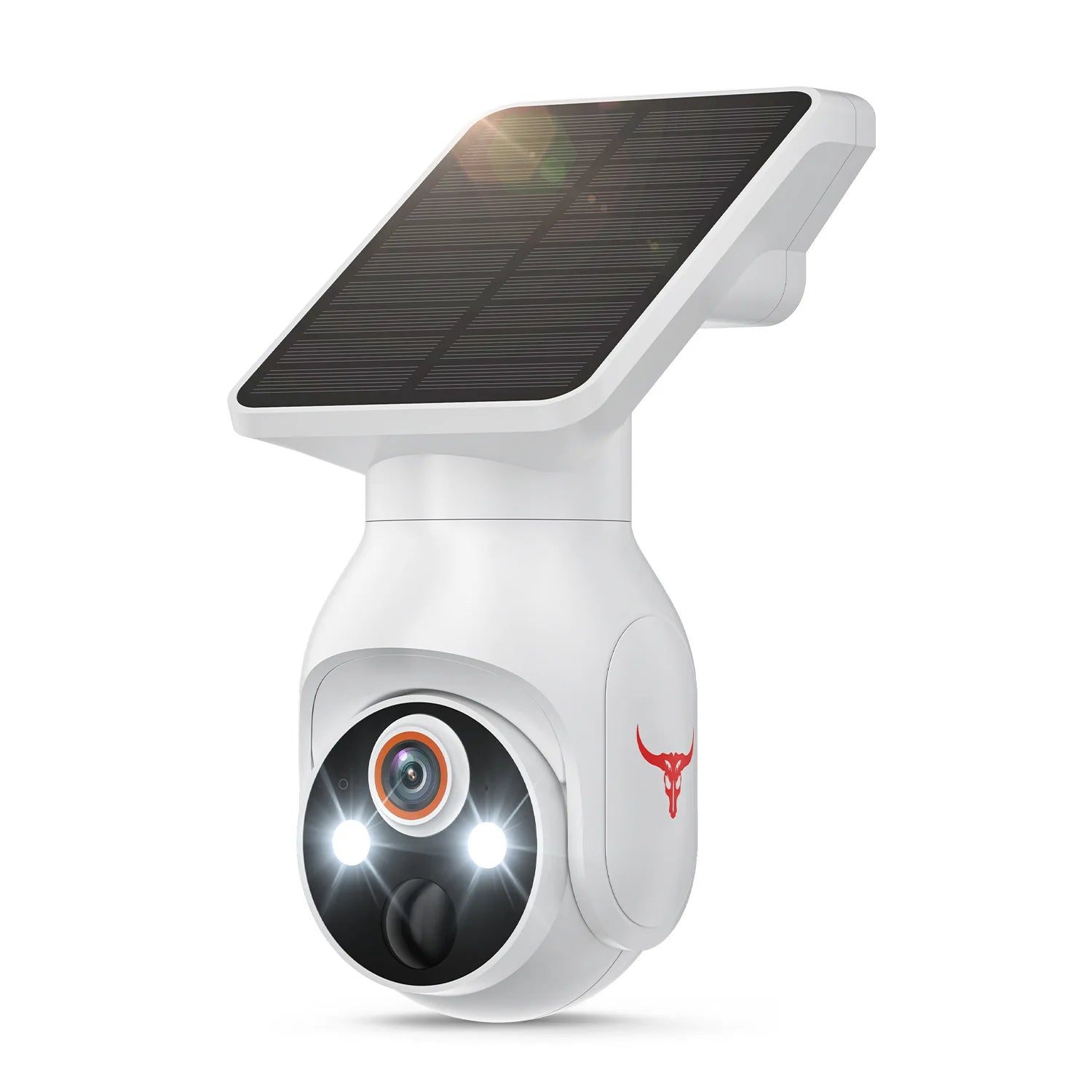 Bull Solar Powered Security Camera Hd Two Way Audio Wireless Outdoor Home Surveillance Waterproof Night Vision Motion Detection