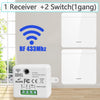 Wireless 433MHz Smart Switch Light 1/2/3Gang 86 Wall Panel Switch with Remote Control Relay Receiver 10A 110V 220V For LED Lamp
