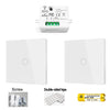 Wireless RF Smart Light Wall Switch with Remote Control Touch Wall Panel Mini Relay Receiver 110V 220V 10A (inlude battery)