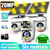 No Wiring Needed! Solar Security Camera 20MP, 360° Auto Tracking, Permanent Power, Full Color Night Vision, 2-Way Audio, IP66