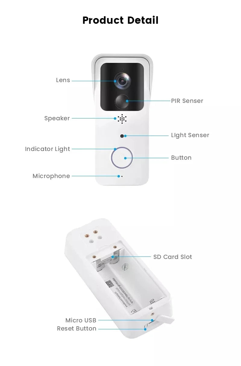 Video Doorbell 5G 2.4G WiFi 1080P