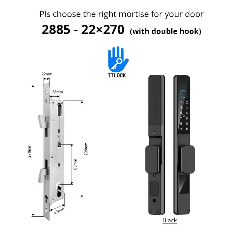 Slim 3.5cm Waterproof Aluminum Smart Door Lock