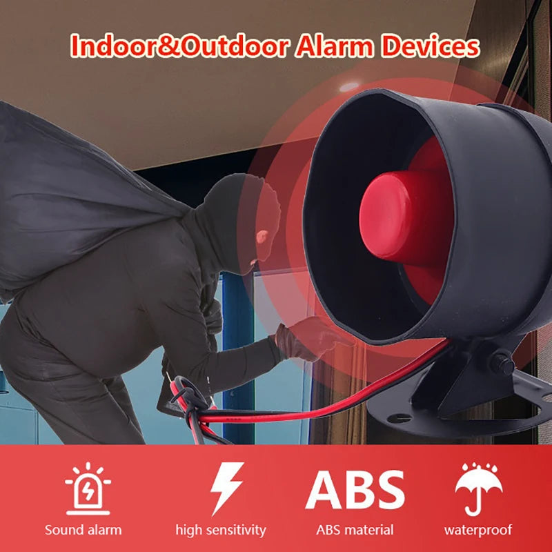 WiFi Siren Alarm System Wireless Loud Sound Alert Siren Kit Smart Life Siren Compatible For Home Security
