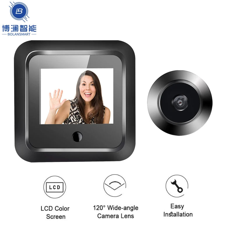 New 2.4 Inch Peephole 120° Smart Digital Door Viewer