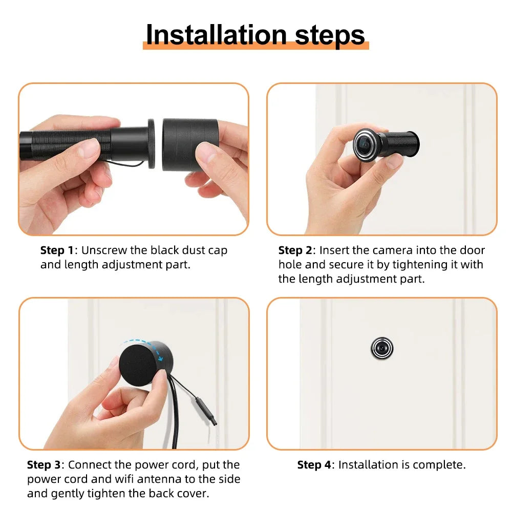 1080P HD Peephole Door Wifi Camera
