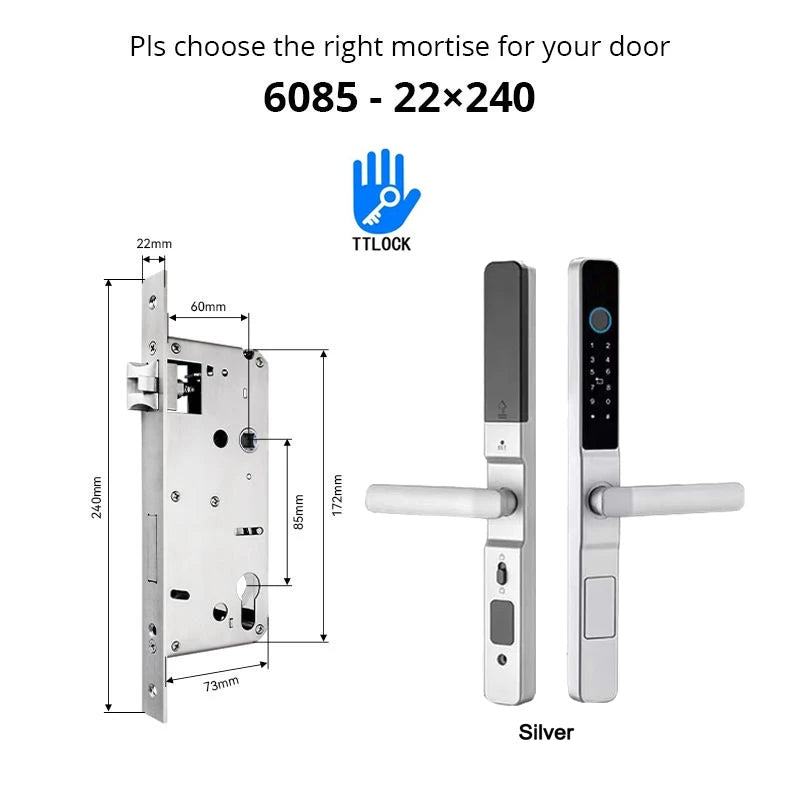 Slim 3.5cm Waterproof Aluminum Smart Door Lock