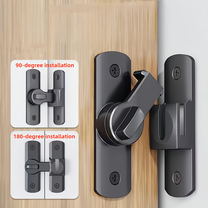 Anti-Theft Door Lock - 90°/180° Adjustable Sliding Pin