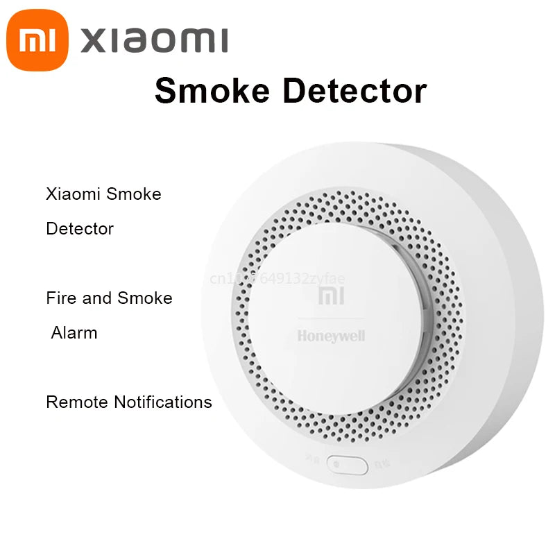 New Xiaomi Smoke Detector Honeywell Sensor Remote Notification Fire Alarm Audible Visual Alarm Detecting Smoke Long Battery Life
