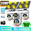 No Wiring Needed! Solar Security Camera 20MP, 360° Auto Tracking, Permanent Power, Full Color Night Vision, 2-Way Audio, IP66