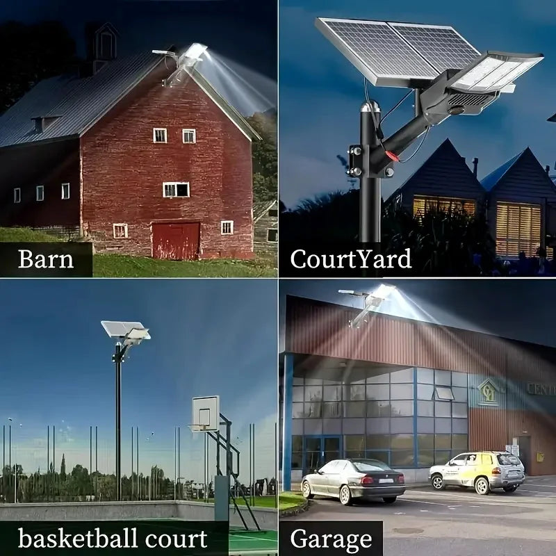 Solar Street Lights Outdoor Motion Sensor Light 8000W 800000LM 6500K Solar Security Flood Lights Solar Lamp for Yard, Road